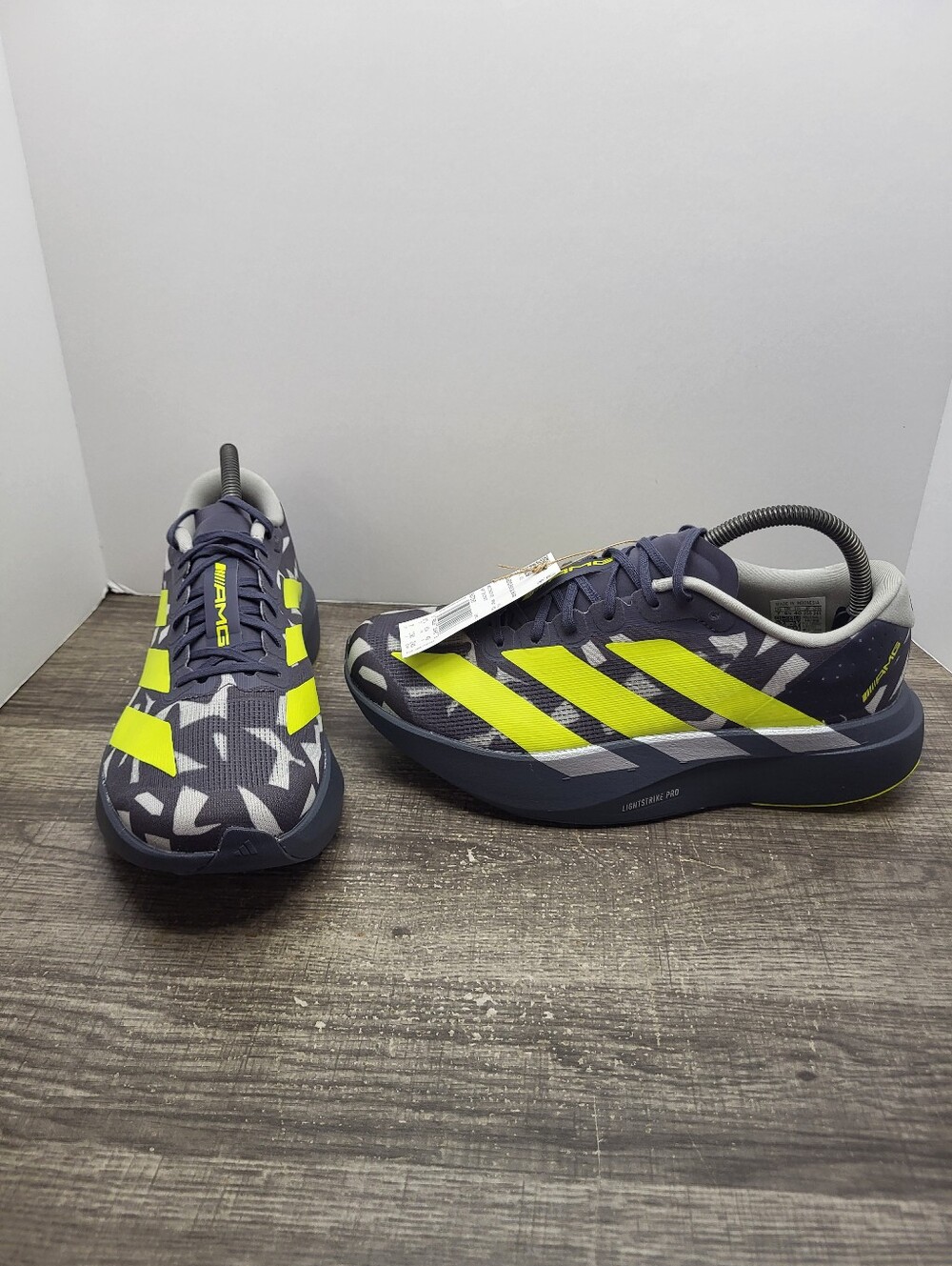 Adidas x AMG Motorsport Adizero Evo SL Aurora Onix Acid Yellow Men's Sz 7 New